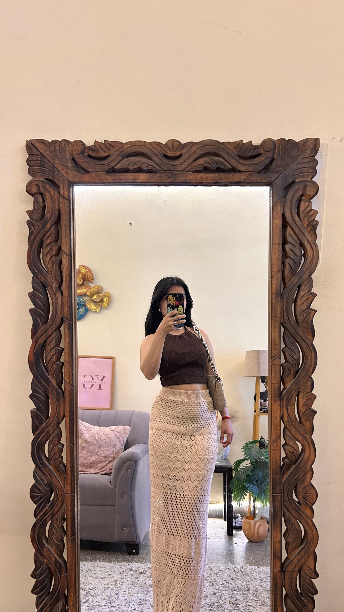24)crochet skirt with layer waist 32-34 L-42