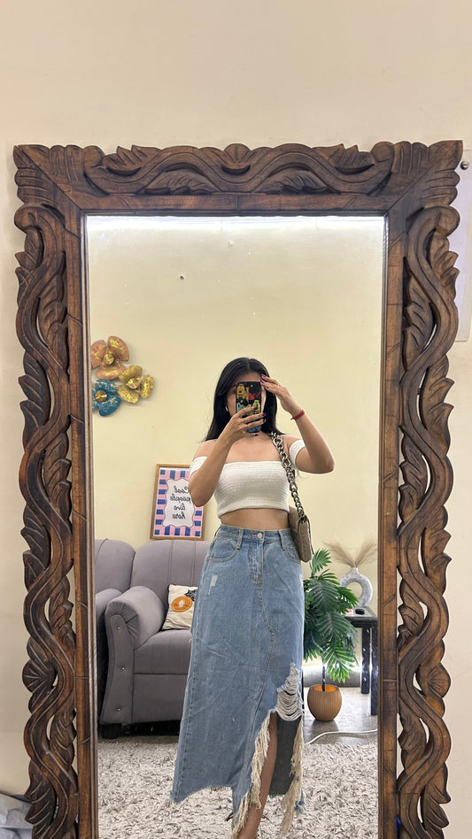 55) Korean skirt 28 waist/l:31