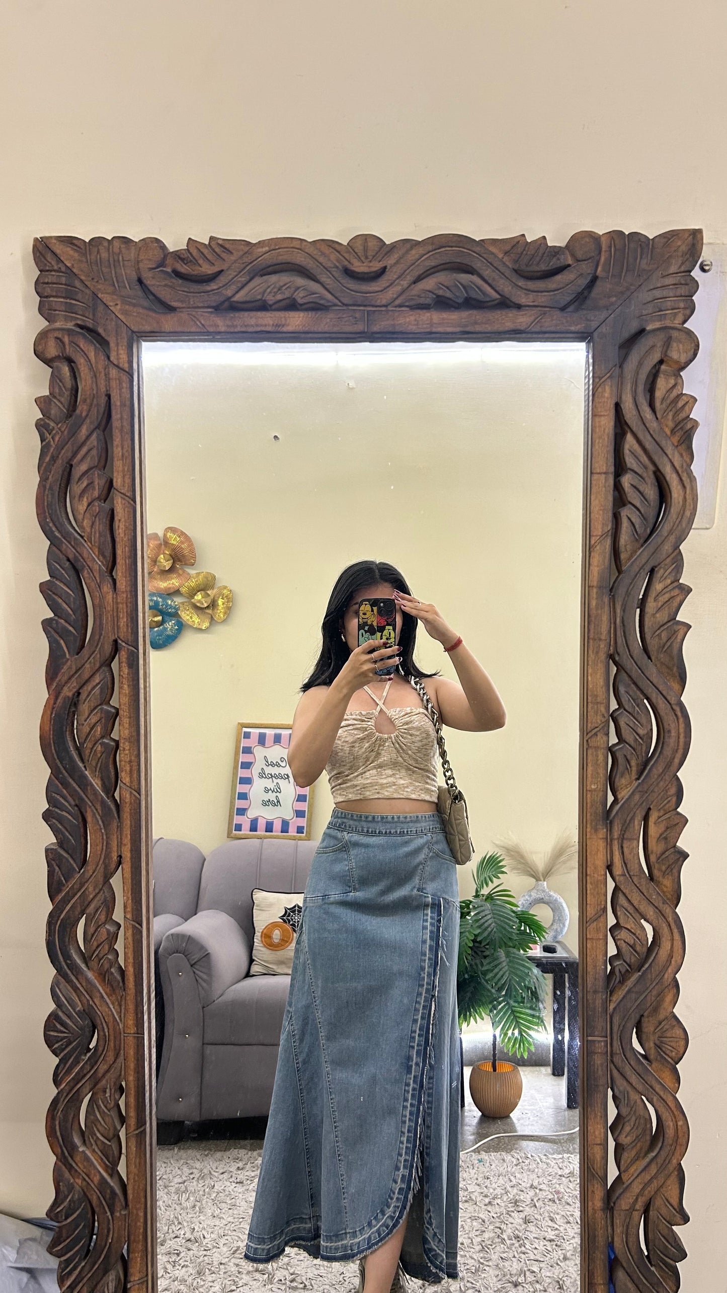 97) Korean skirt 28-30 waist/l:33