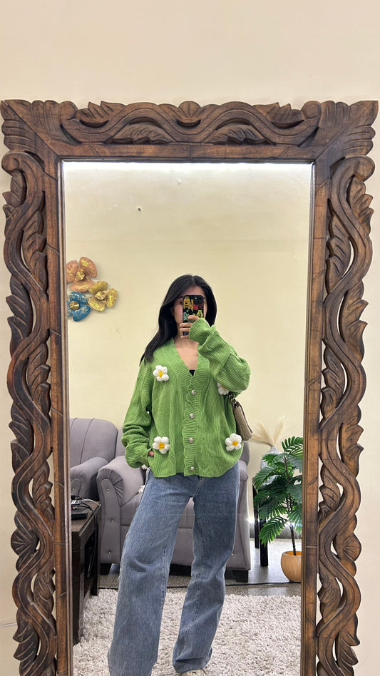 Flower cardigan M