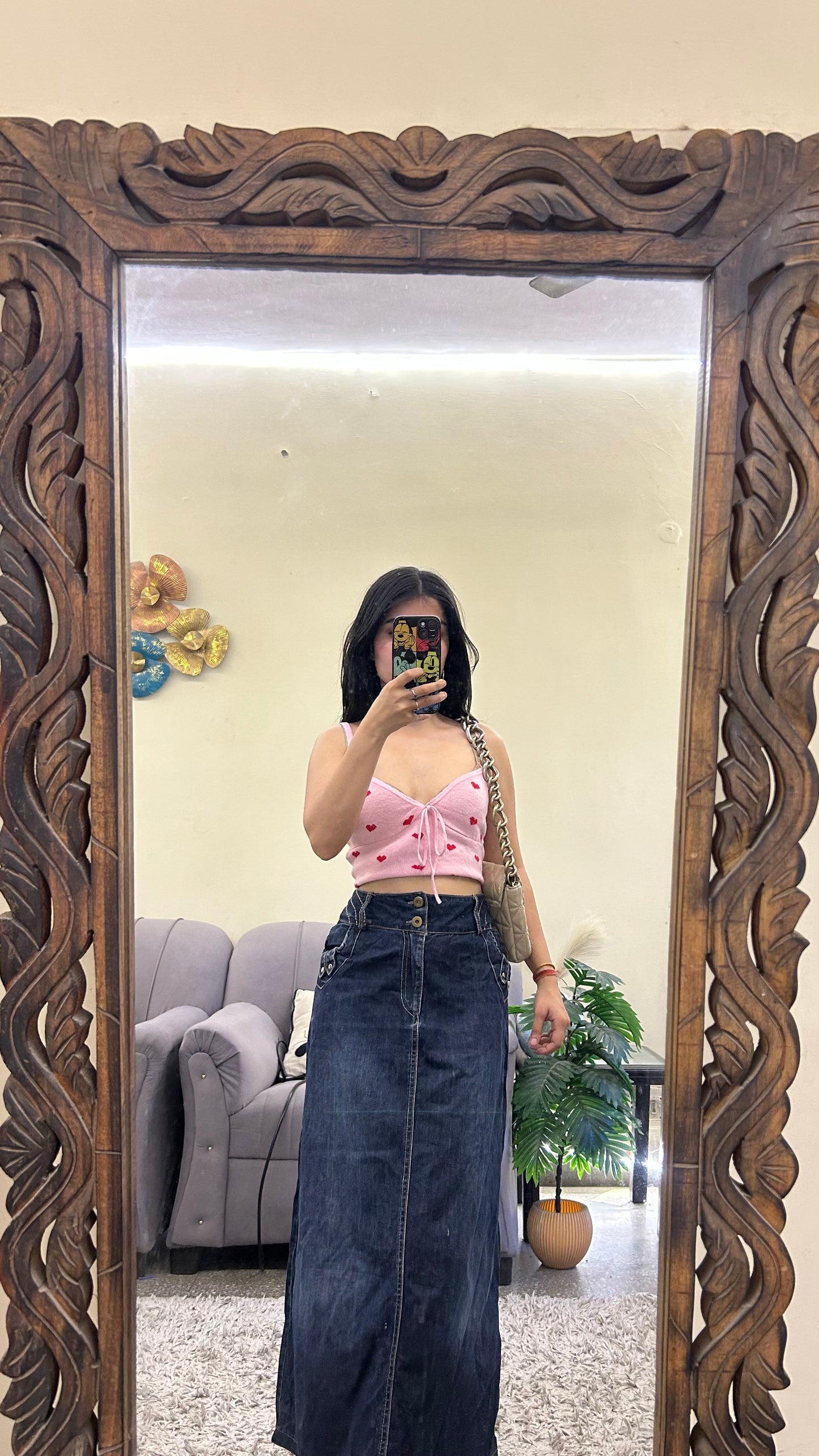 61) korean skirt 32 waist/l:35