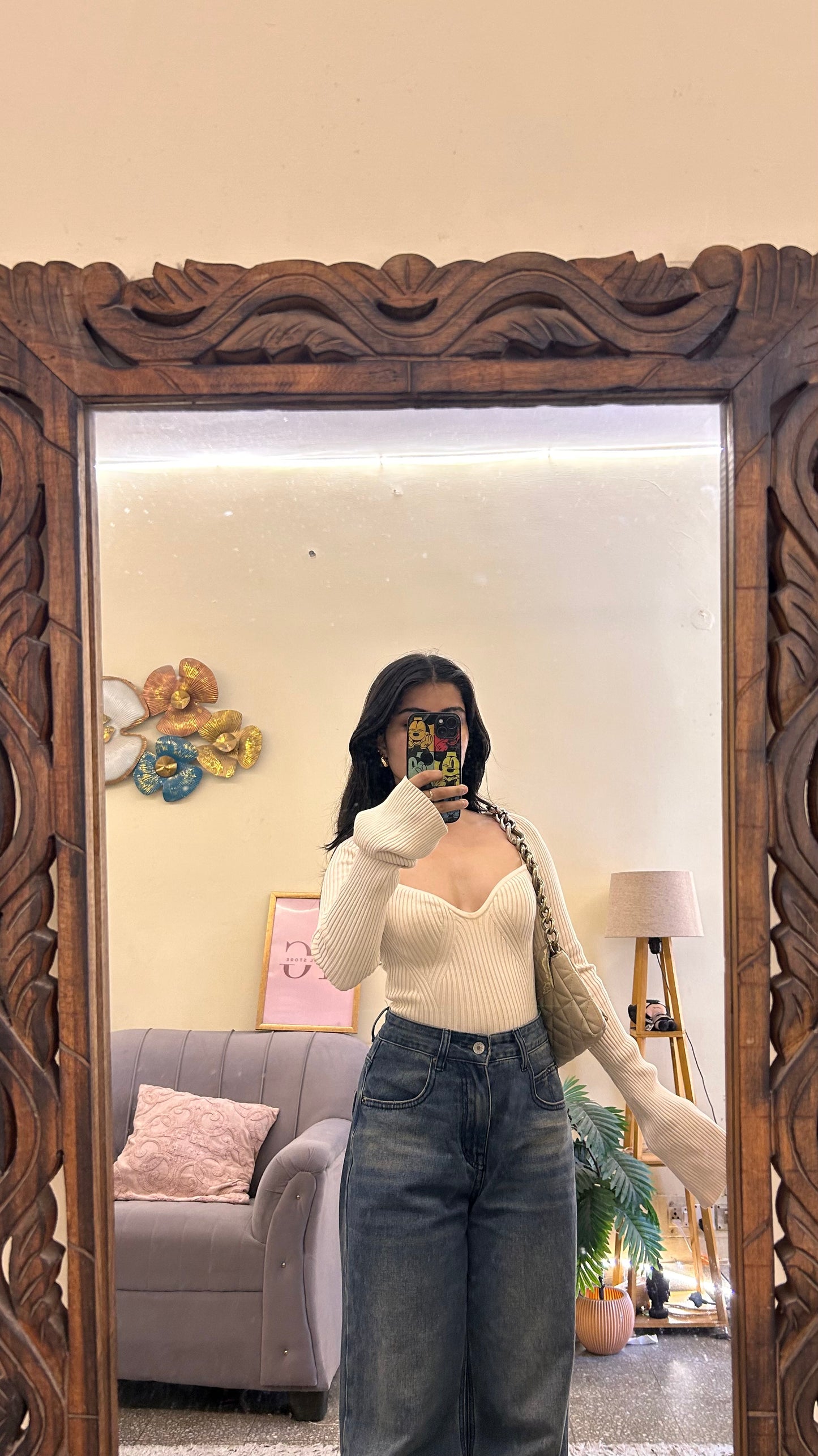74)semi-winter cute top bust-32-34