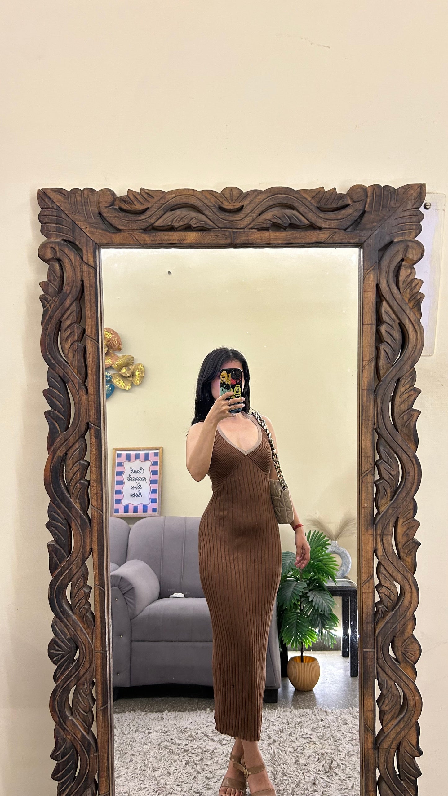 Cute halter dress 30-32 bust/l:44