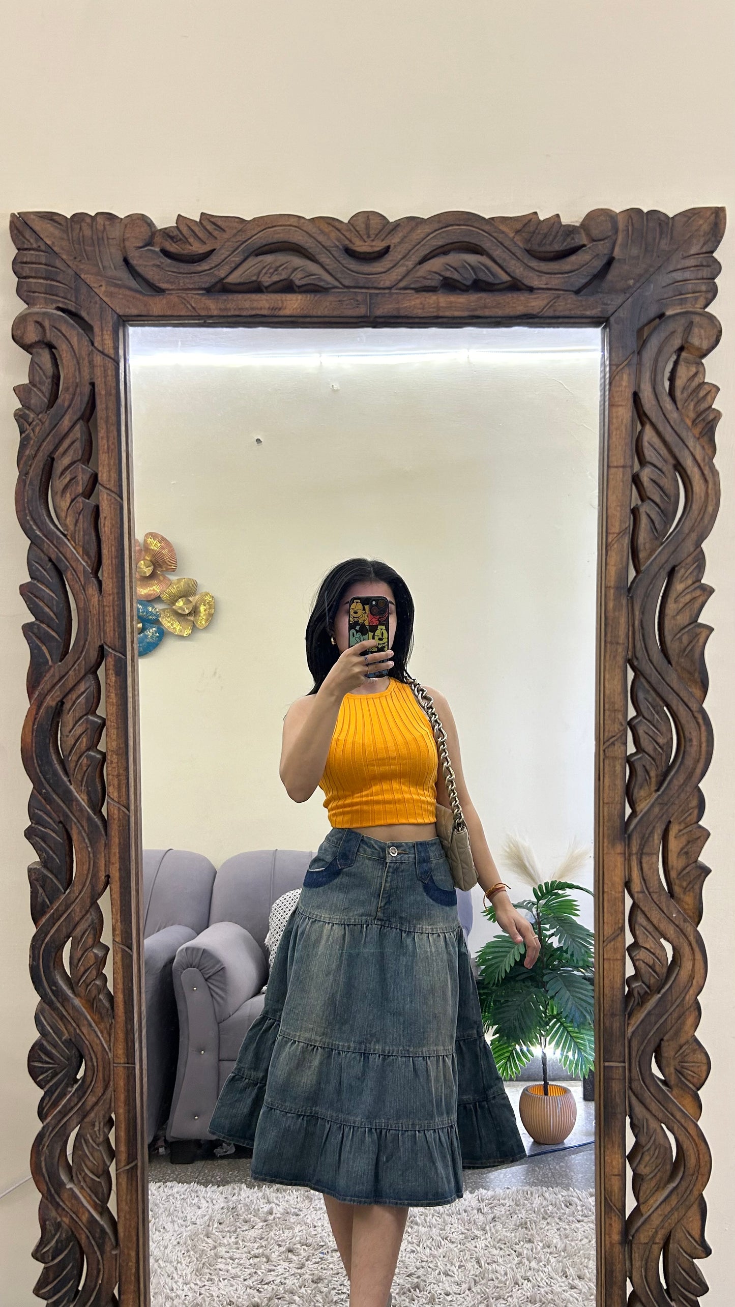 8) Korean skirt 31 waist/l:24