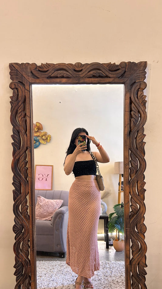 45)crochet skirt with layer waist 30-32 L-36
