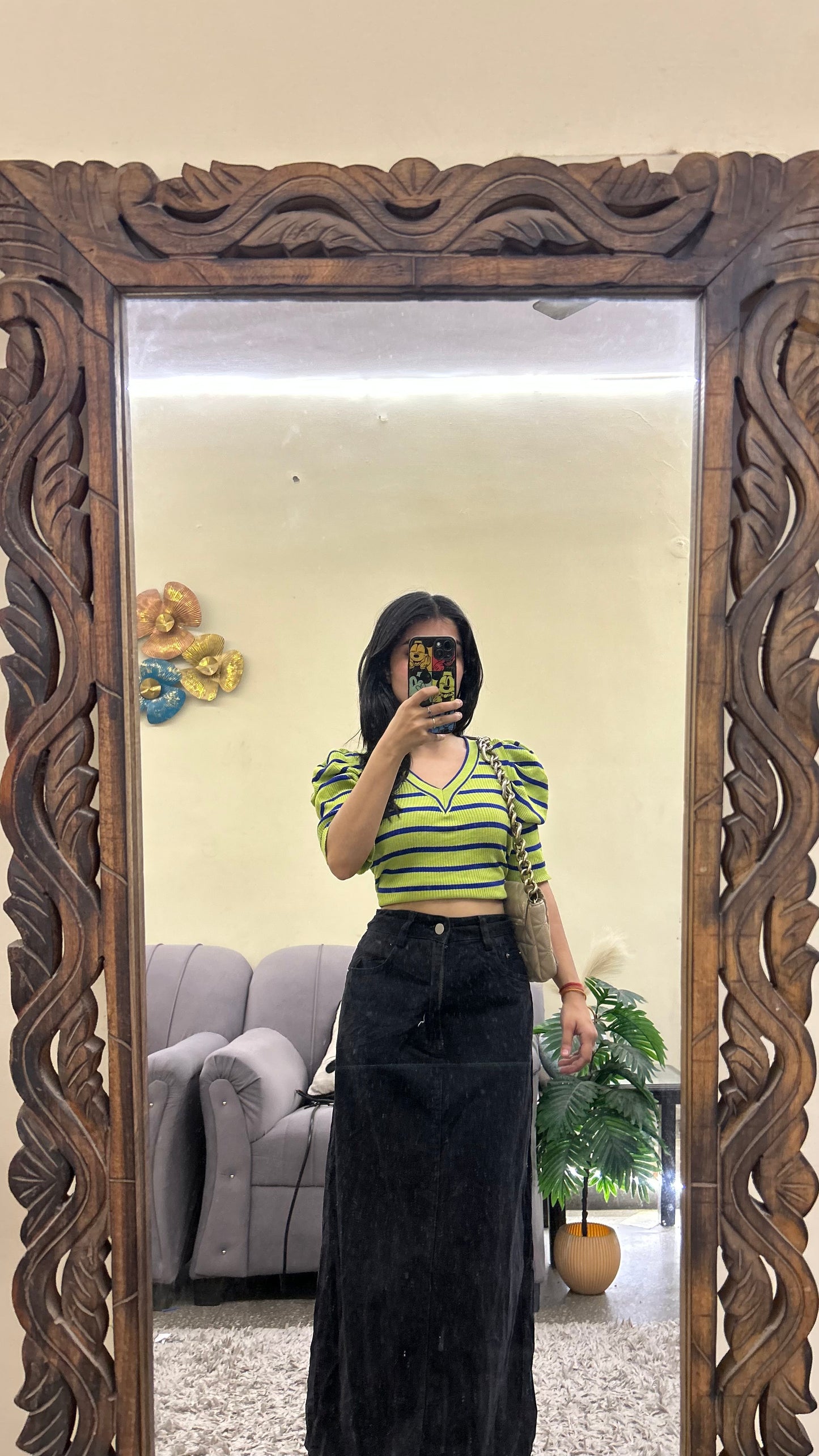 91) korean skirt 30 waist/l:33