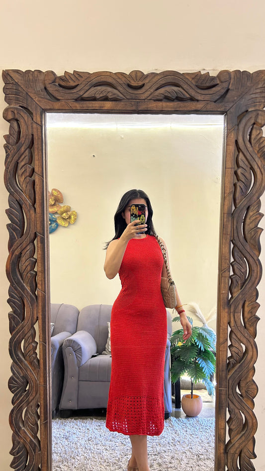 H&m crochet dress 32-34 bust/l:41