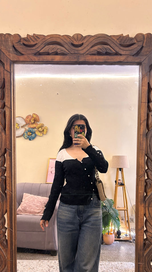 61)semi-winter cute top bust-32-33