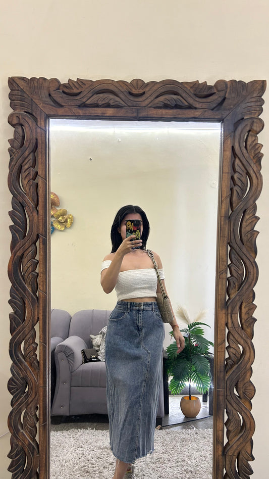86) thrifted Korean skirt 30 waist/l:29
