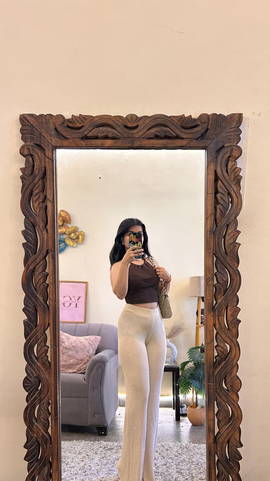 33)crochet pants without layer  waist 28/  L-43