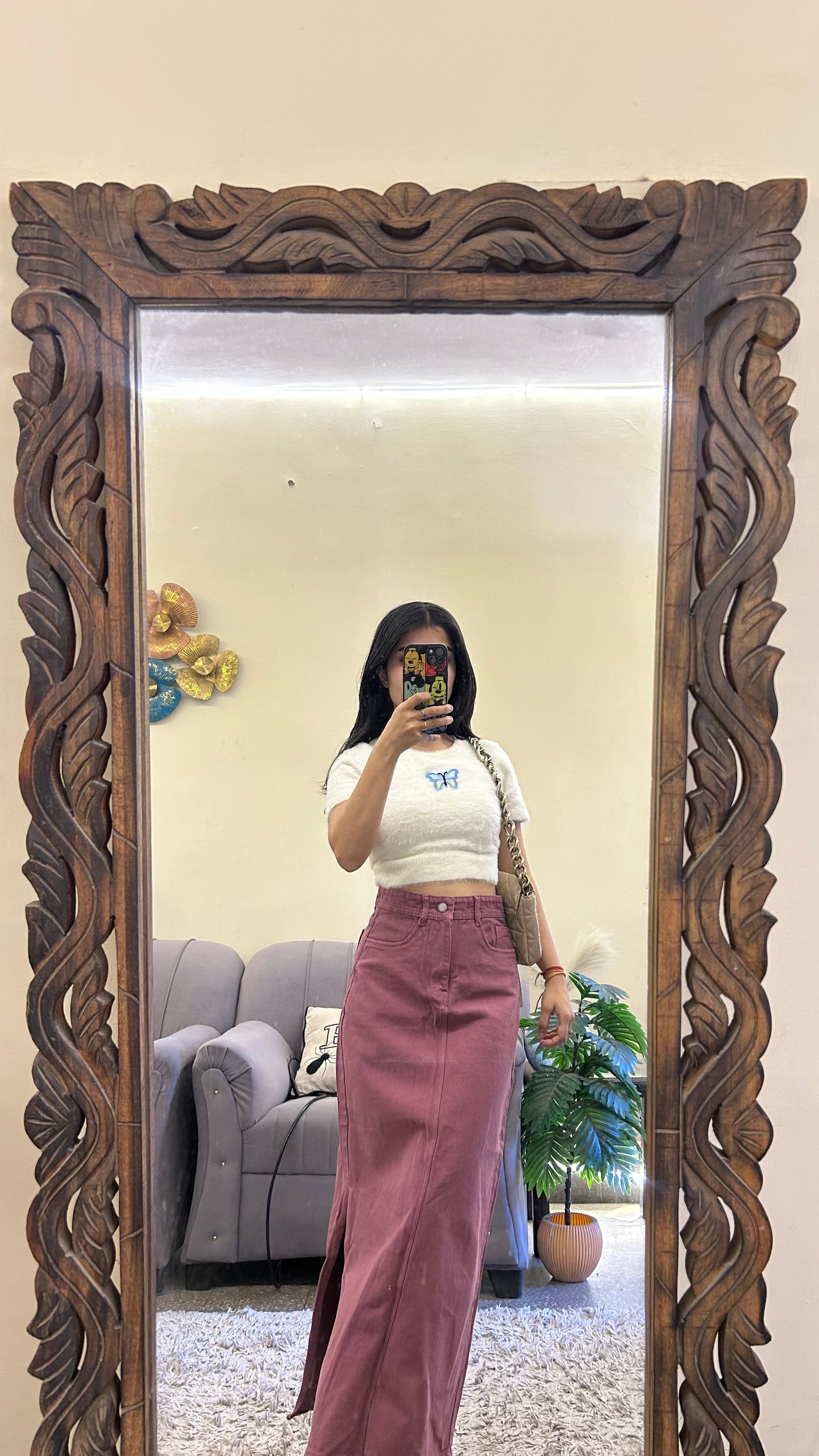 45) korean skirt 28 waist/l:33