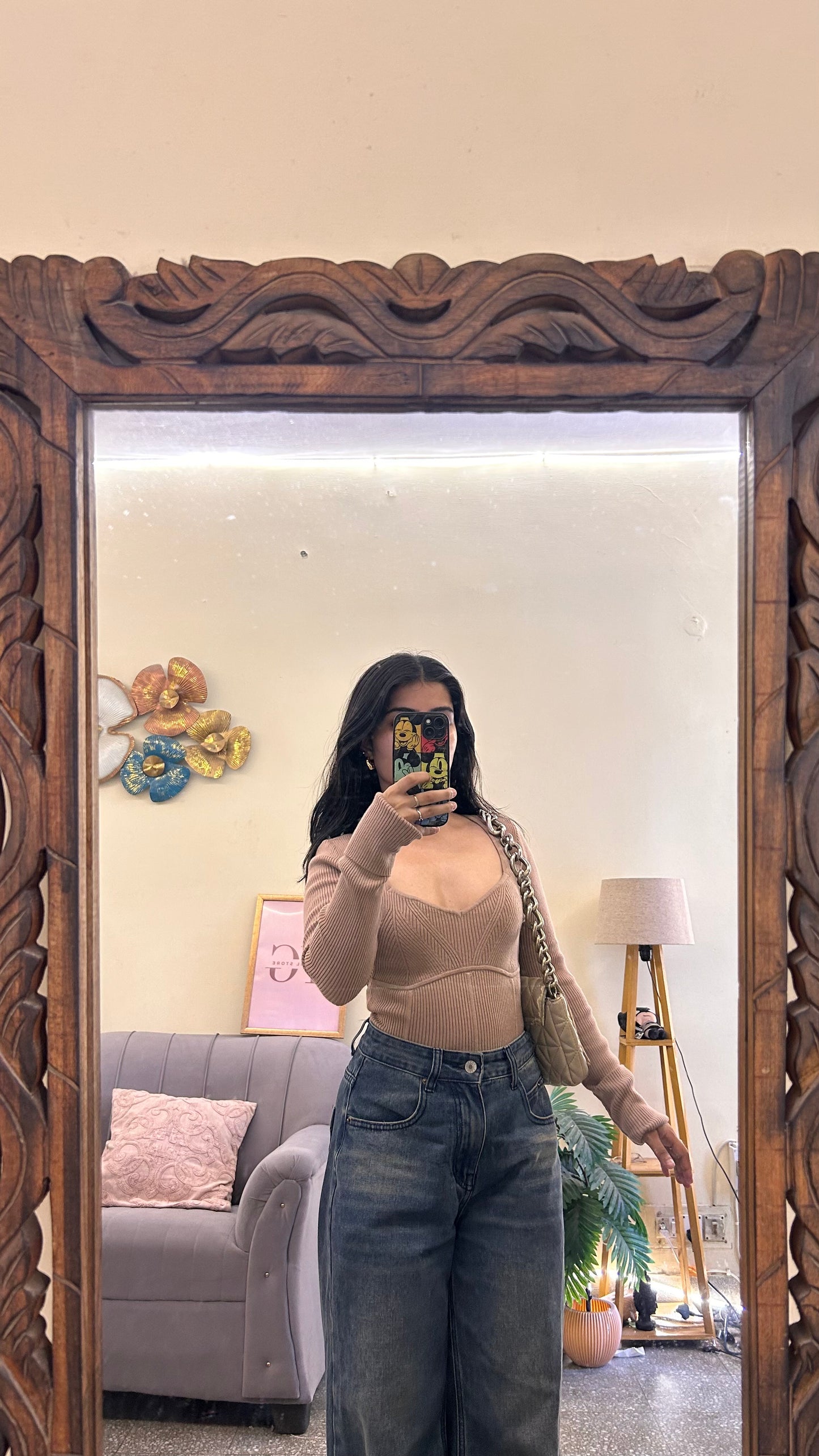 58)semi-winter cute top bust-30-34 bodysuit
