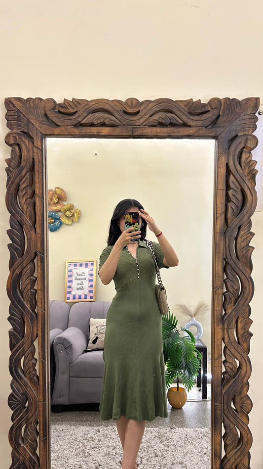 Cute dress 32-34 bust/l:40 ( pearl button)