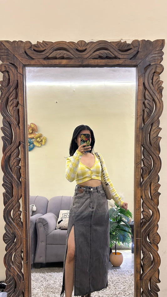 5) korean skirt waist 26/l: 32
