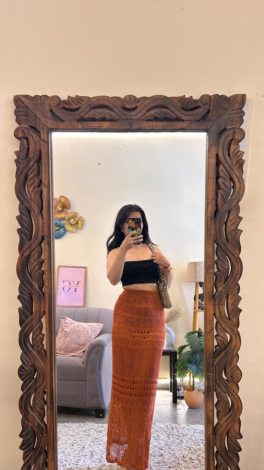 48)crochet skirt with layer waist 26-30 L-39