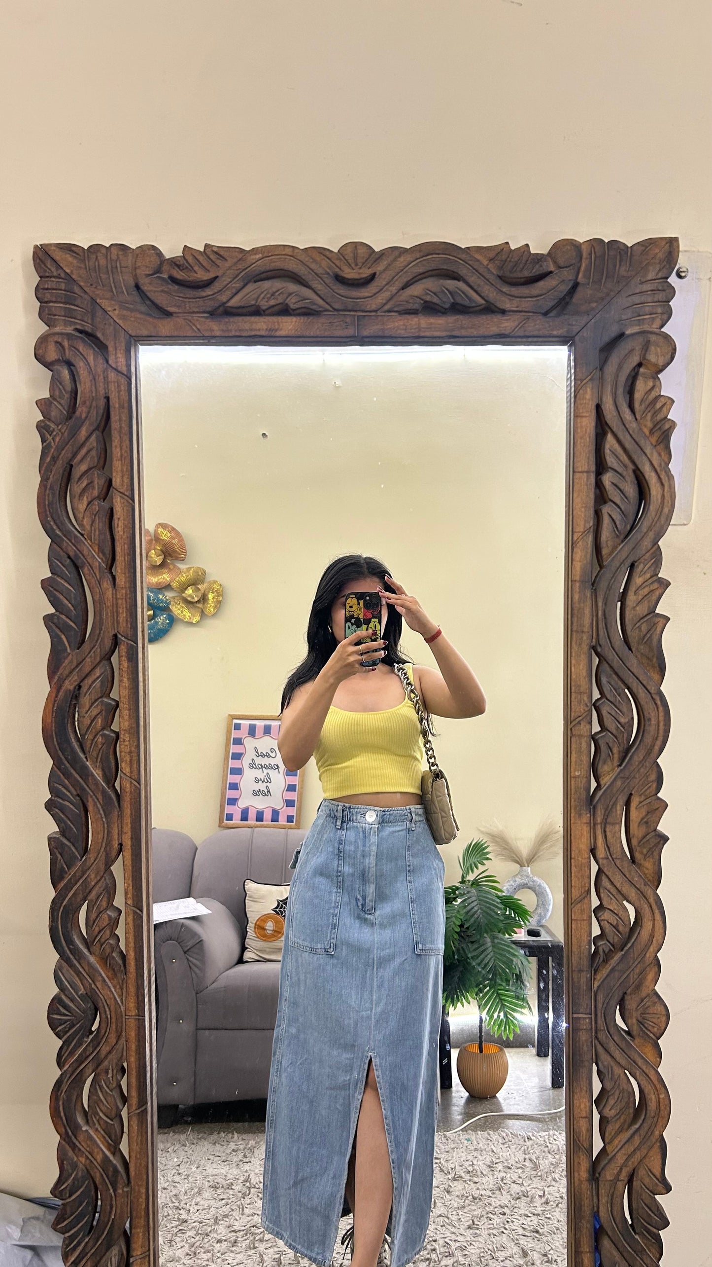75) Korean skirt 26 waist/l:33 zara
