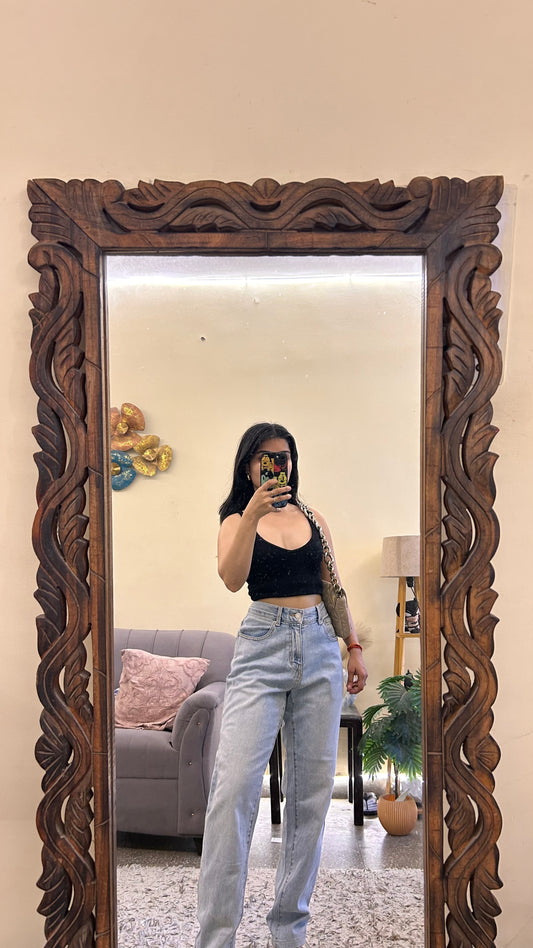 10)  thrifted jeans waist - 33/ L-38/thighs-24