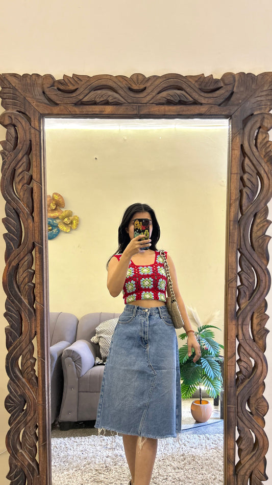59) Korean skirt 29 waist/l:23