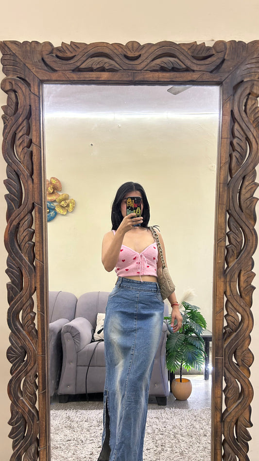 57) korean skirt 32 waist/l:35