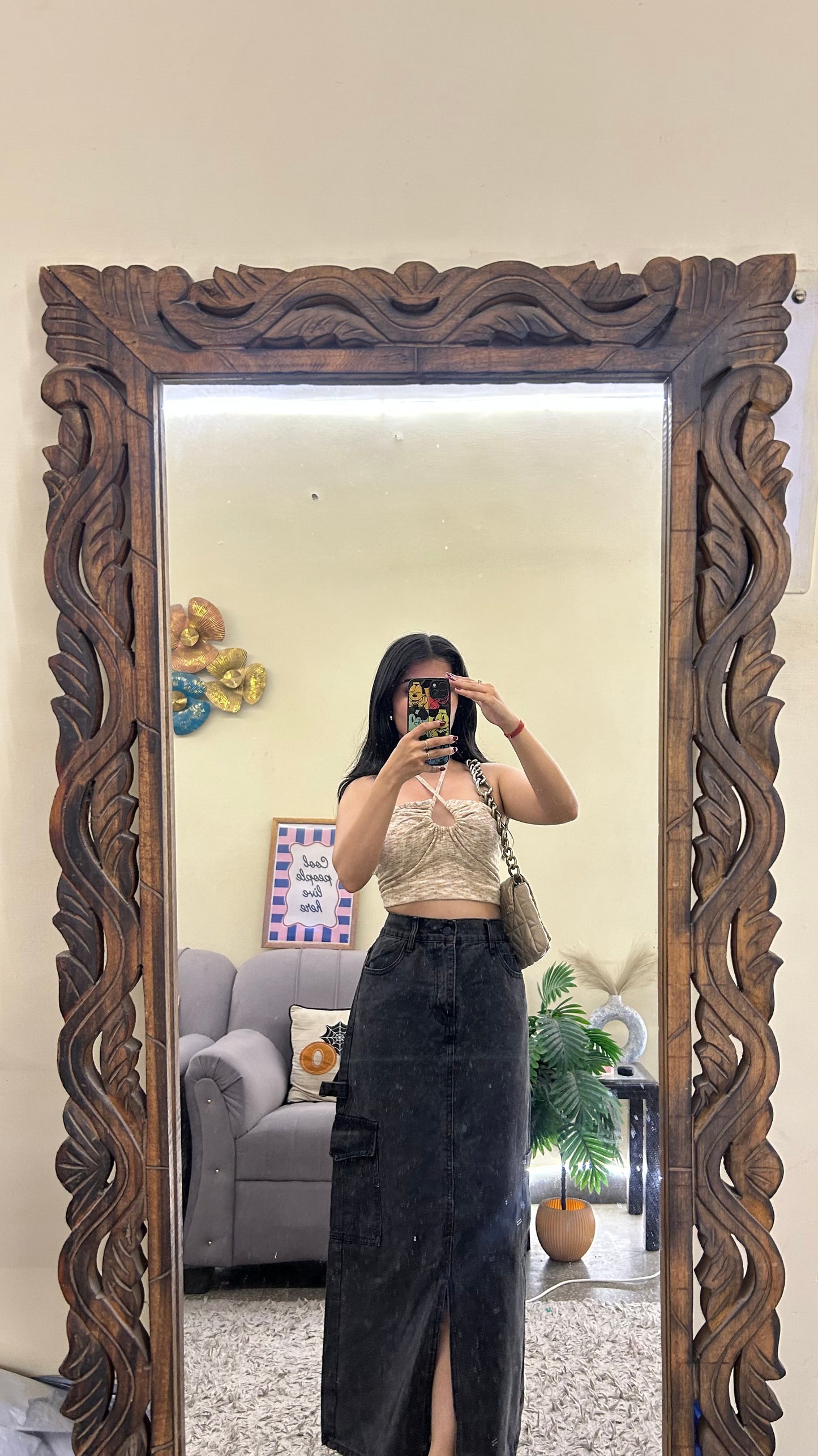 91) Korean skirt 28-30 waist/l:35