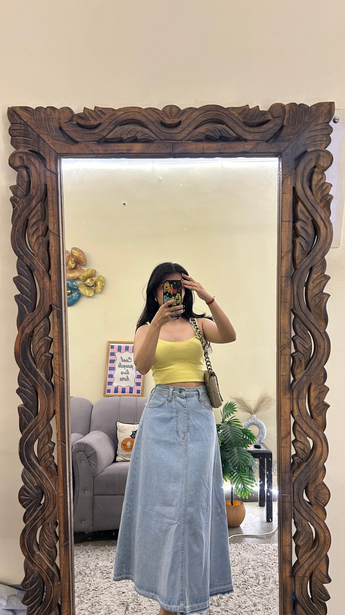 80) Korean skirt 26-28 waist/l:32