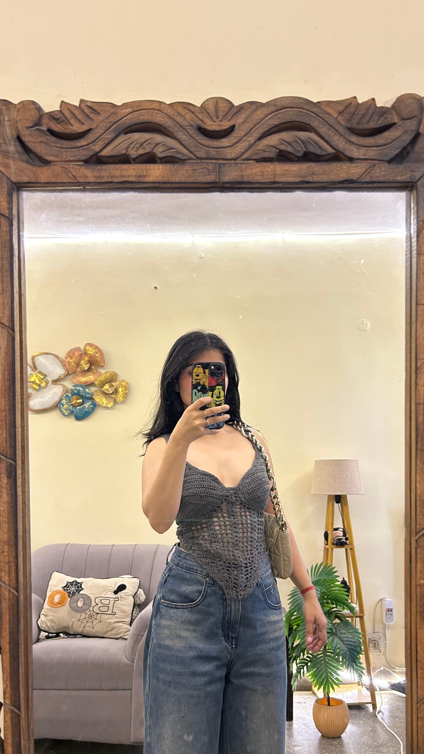 Crochet corset top 32-34 bust (lining in bust area)