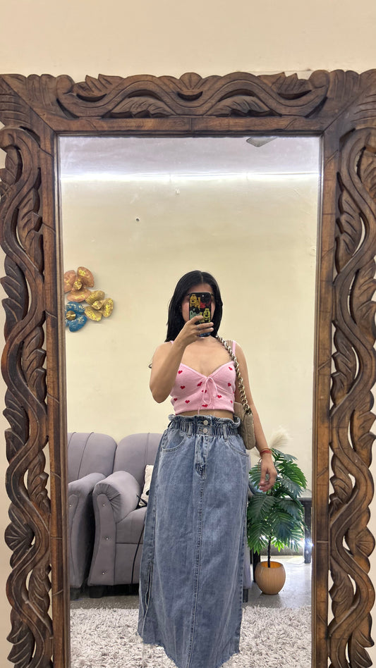 75) thrifted skirt 28 waist/l:30