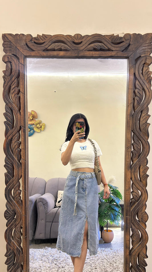 51) korean skirt 30 waist/l:25