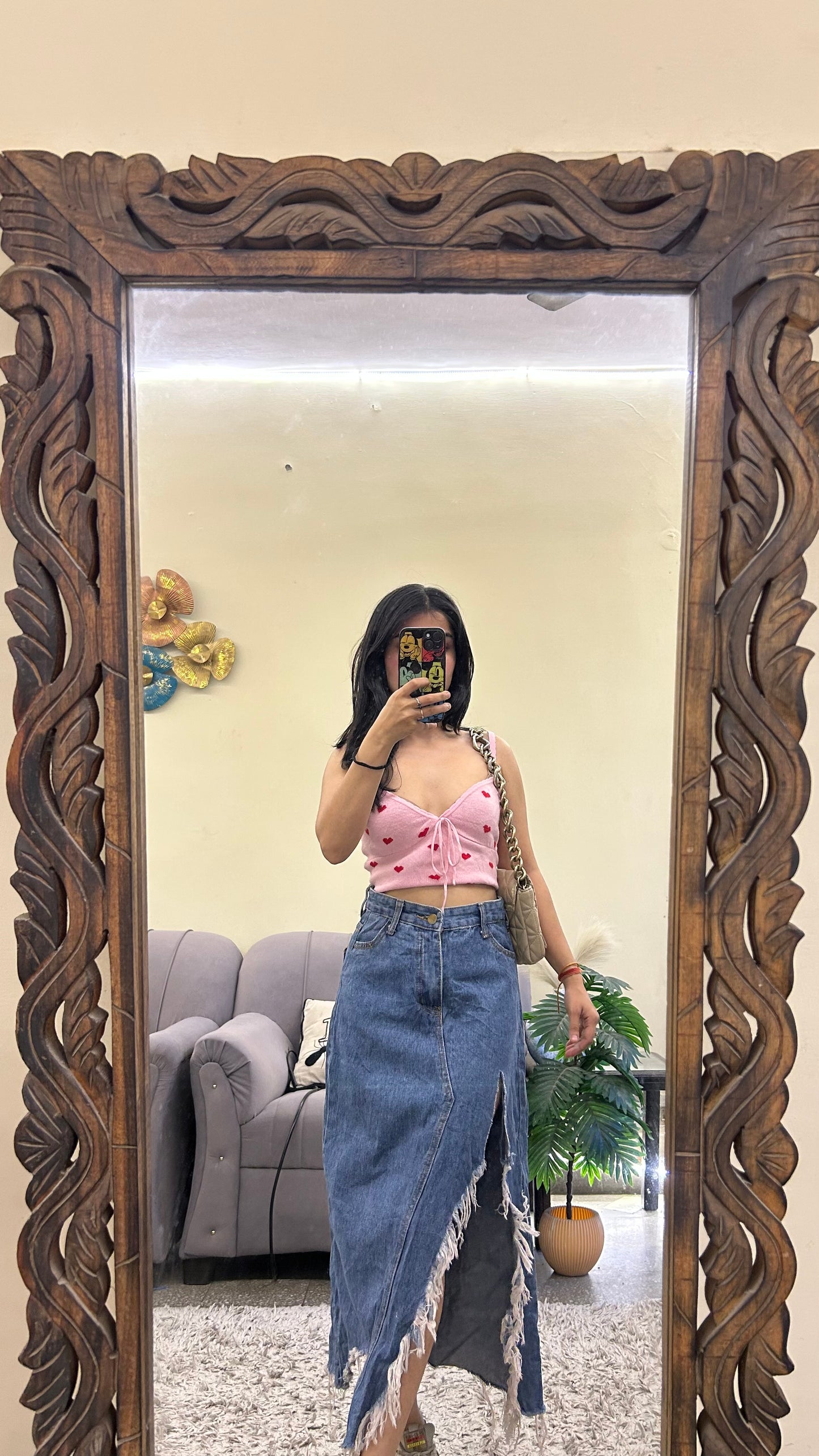 60) korean skirt 27 waist/l:30