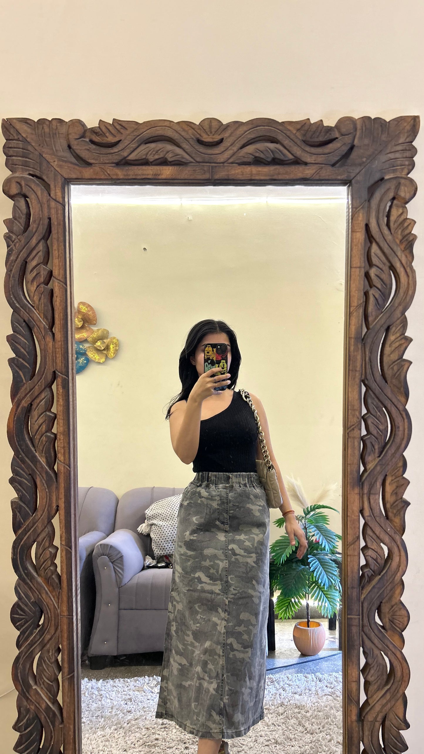 60) Korean skirt 30 waist/l:42