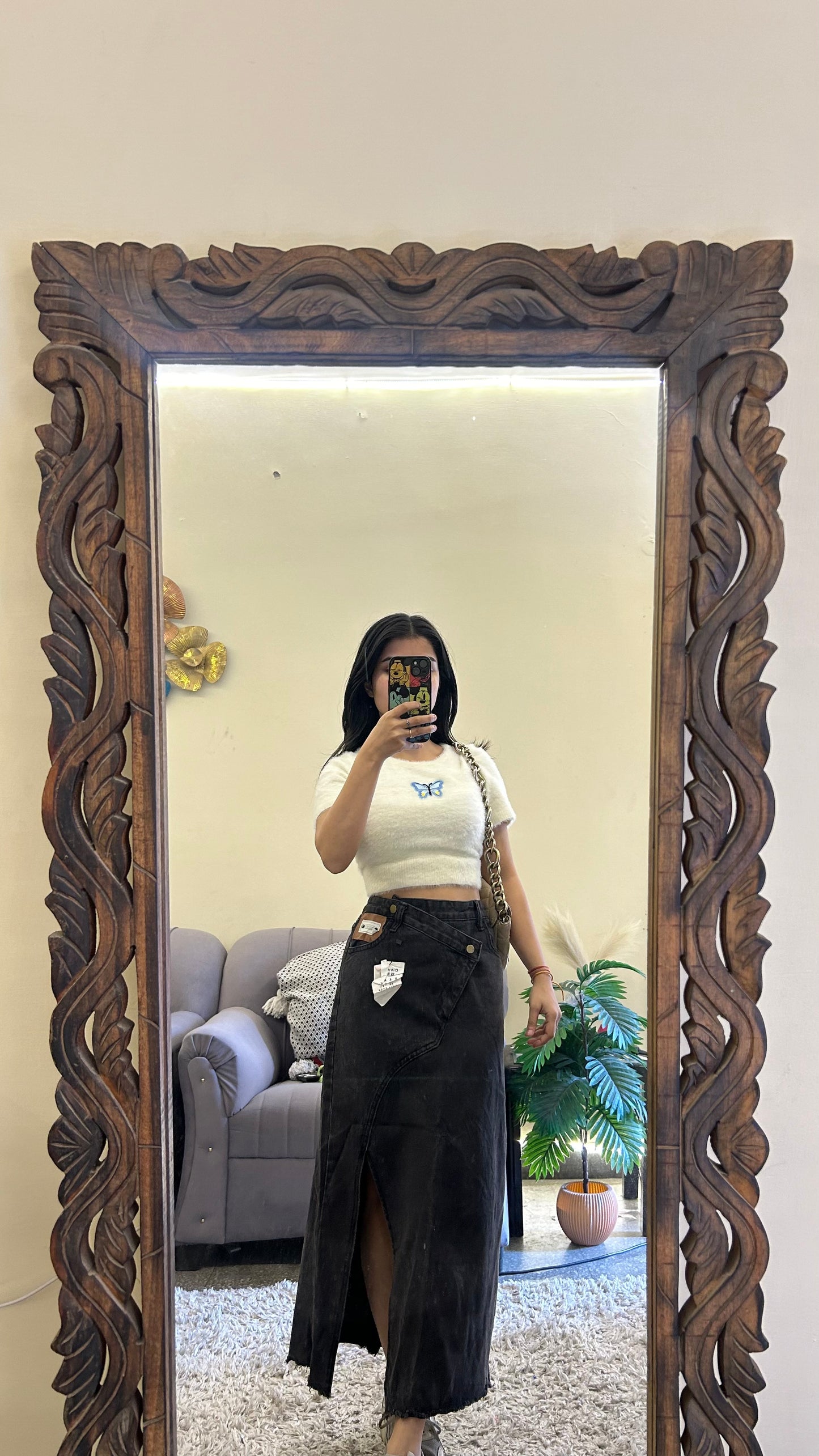 45) Korean skirt 30 waist/l:29
