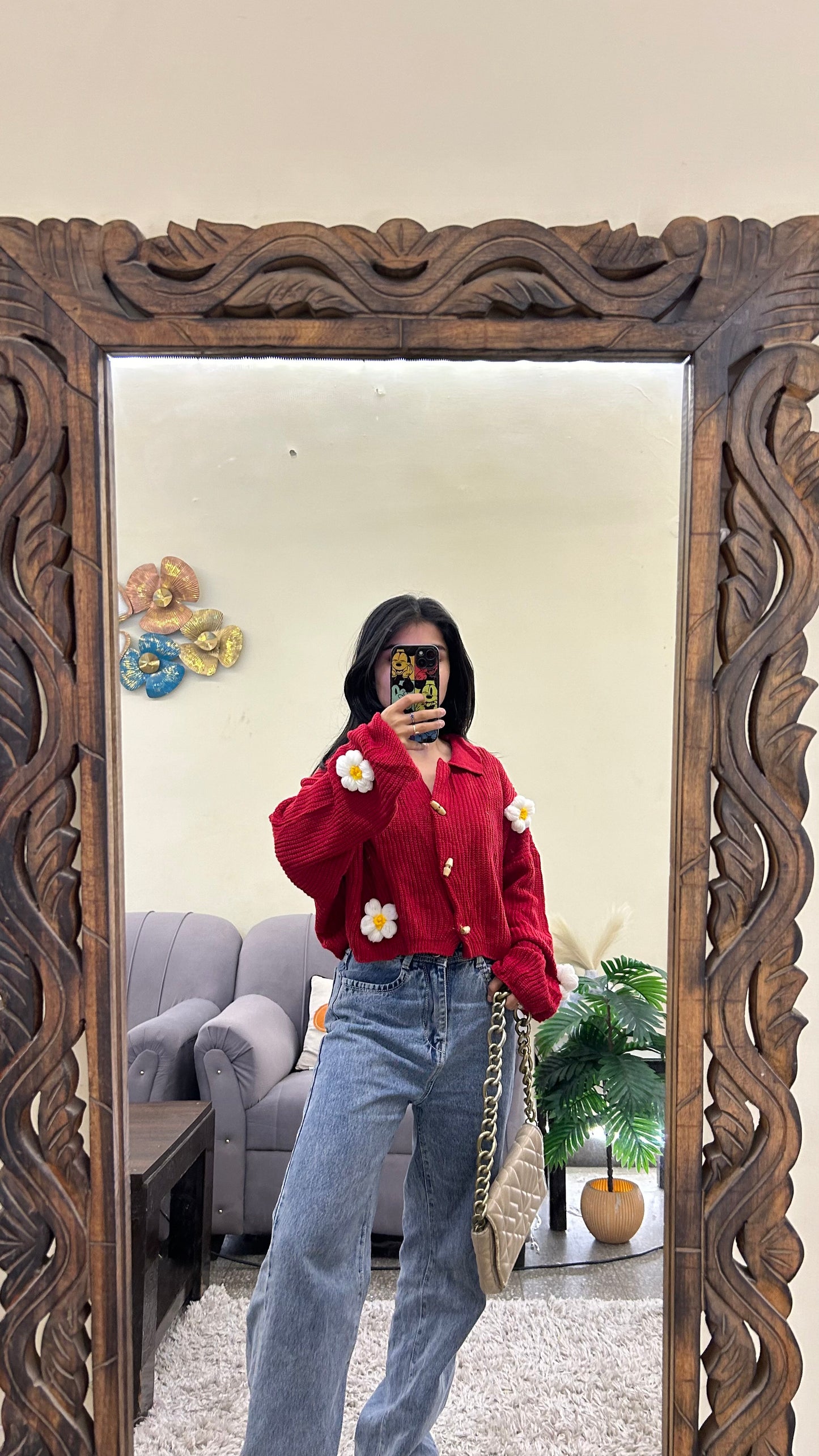 Flower cardigan S