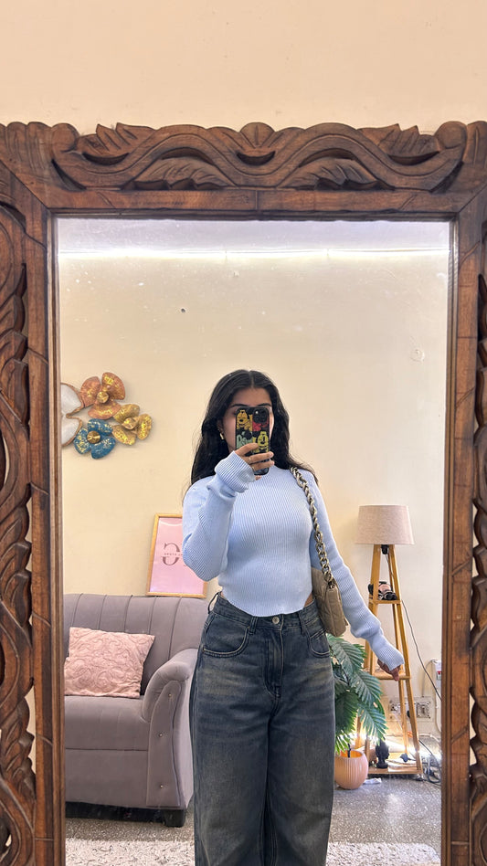 55)semi-winter cute top bust-28 -30