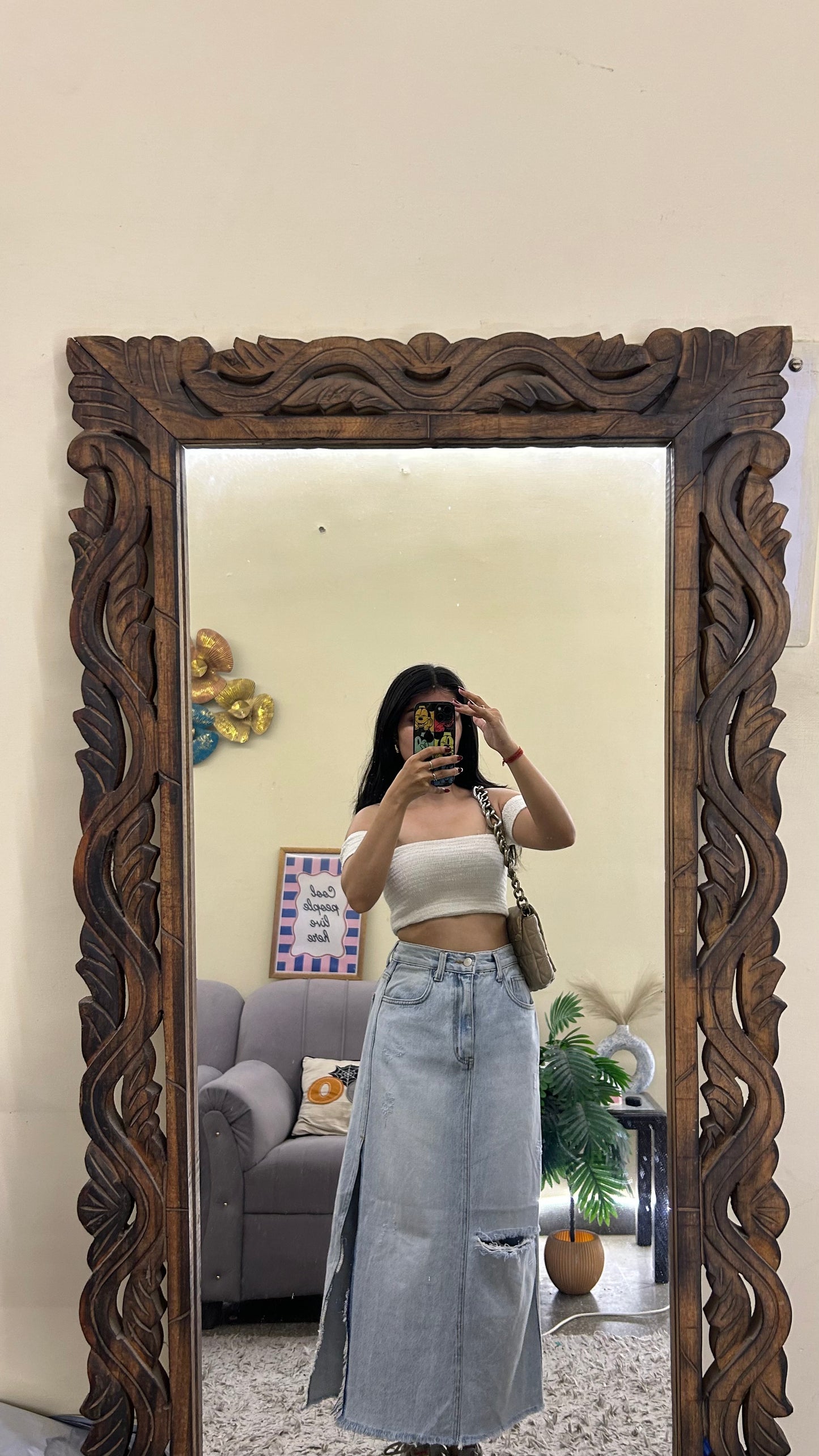 56) Korean skirt 28 waist/l:31