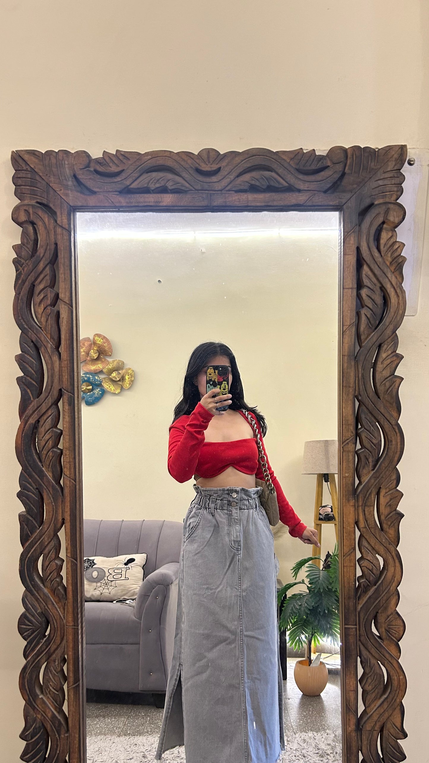 76) Korean skirt 26 waist/l:35