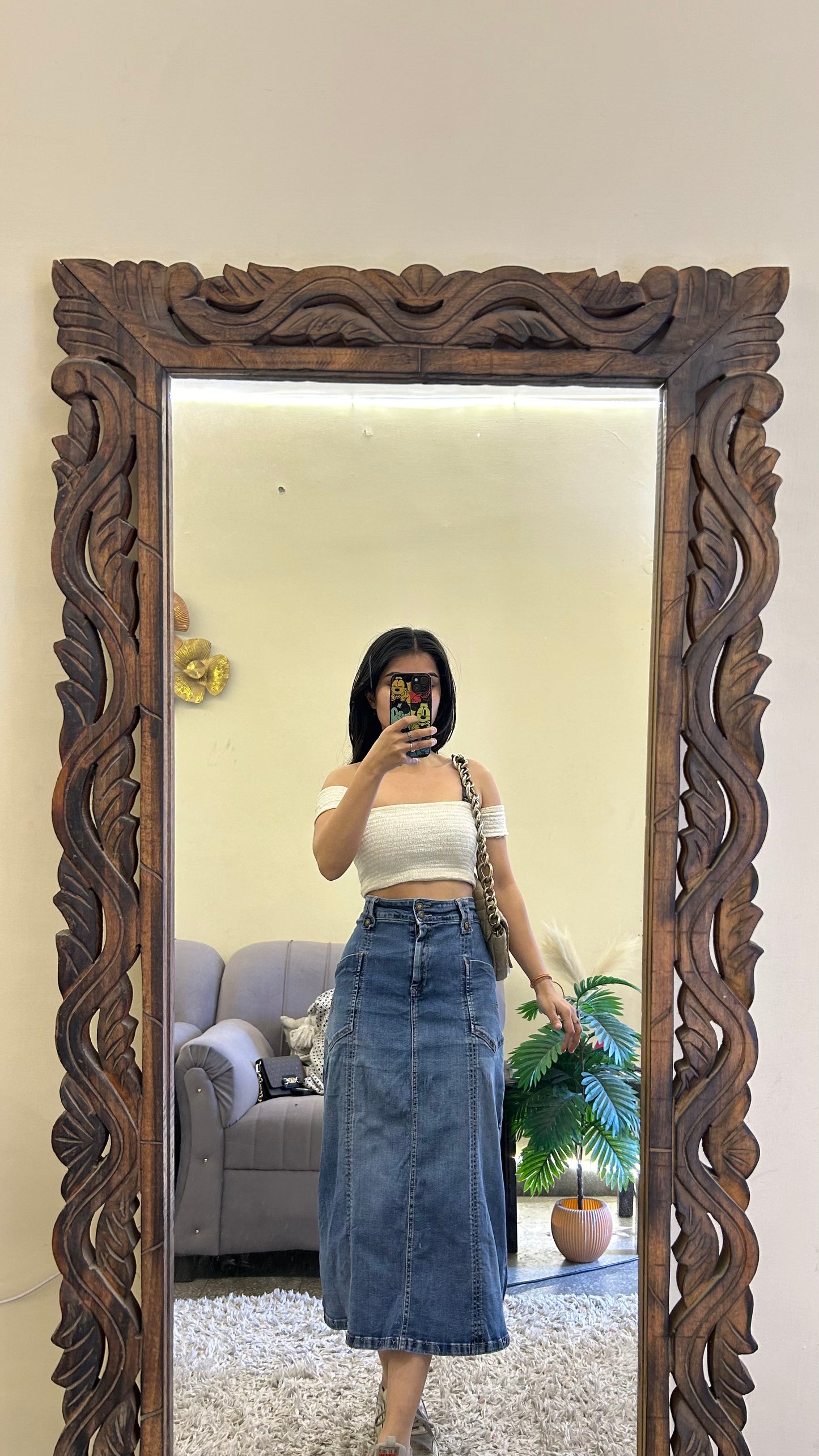 65) Korean skirt 36 waist/l:29