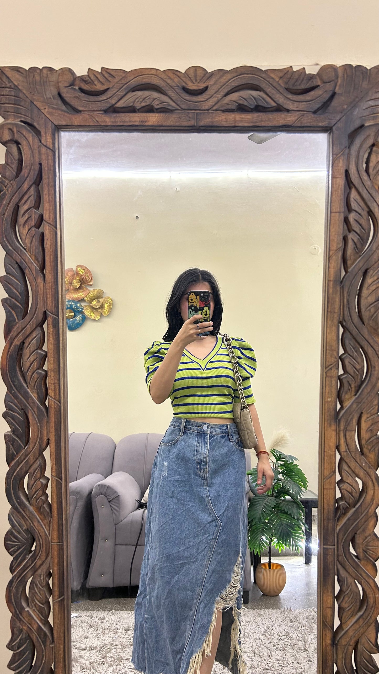 83) korean skirt 32 waist/l:32