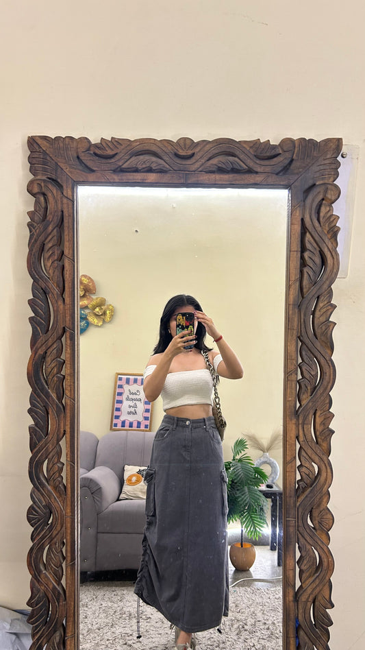 60) thrifted skirt 30 waist/l:31