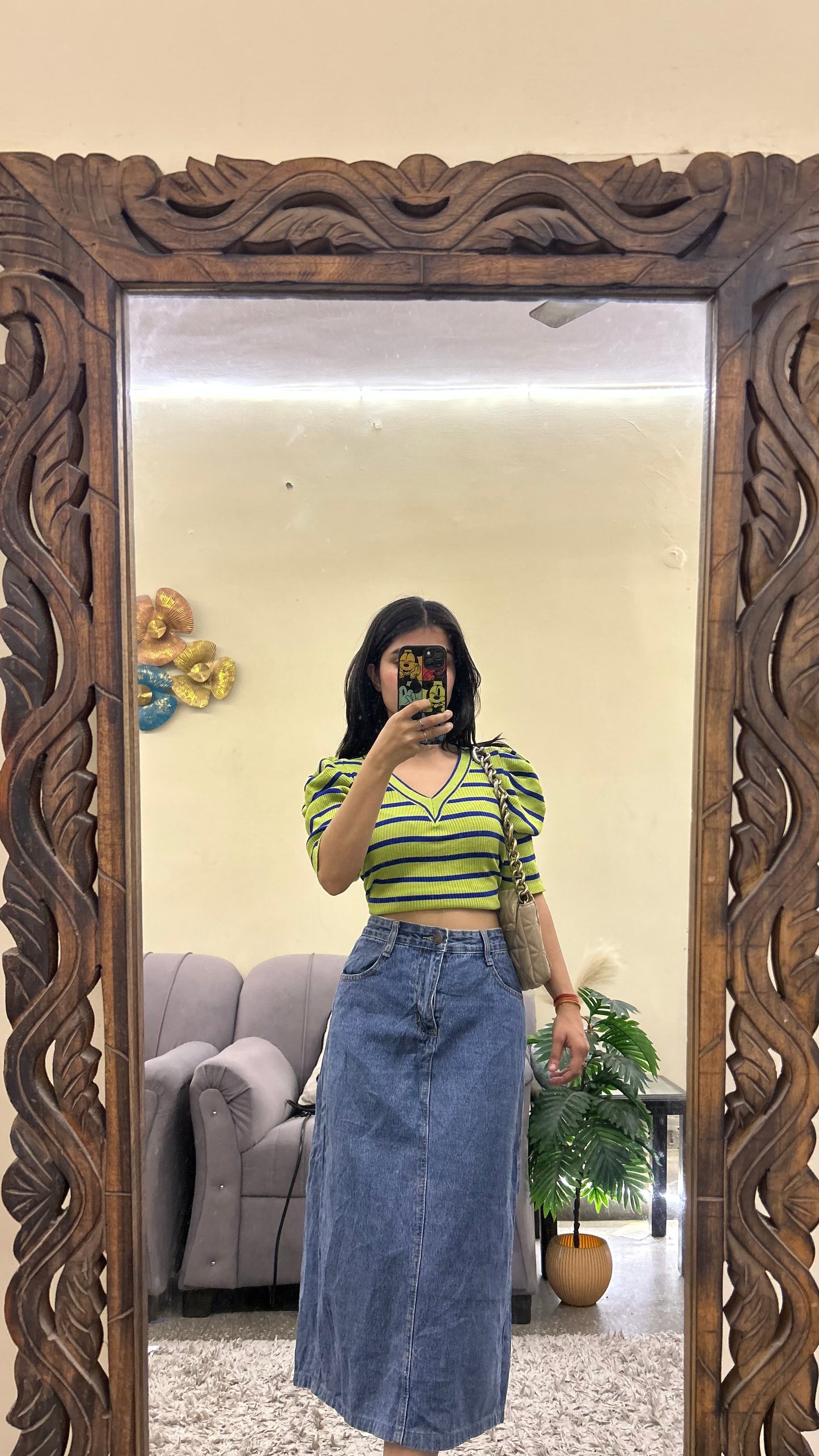 93) korean skirt 28 waist/l:28