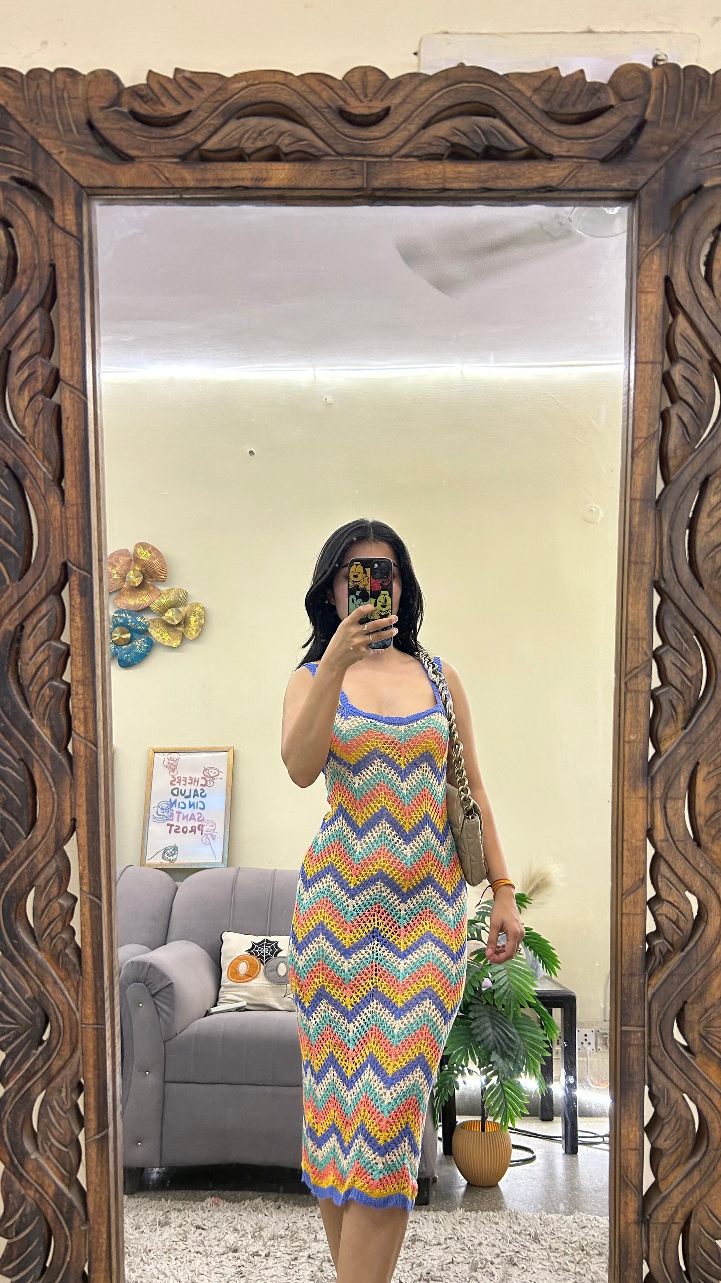 Crochet dress 34-36 bust/l:43
