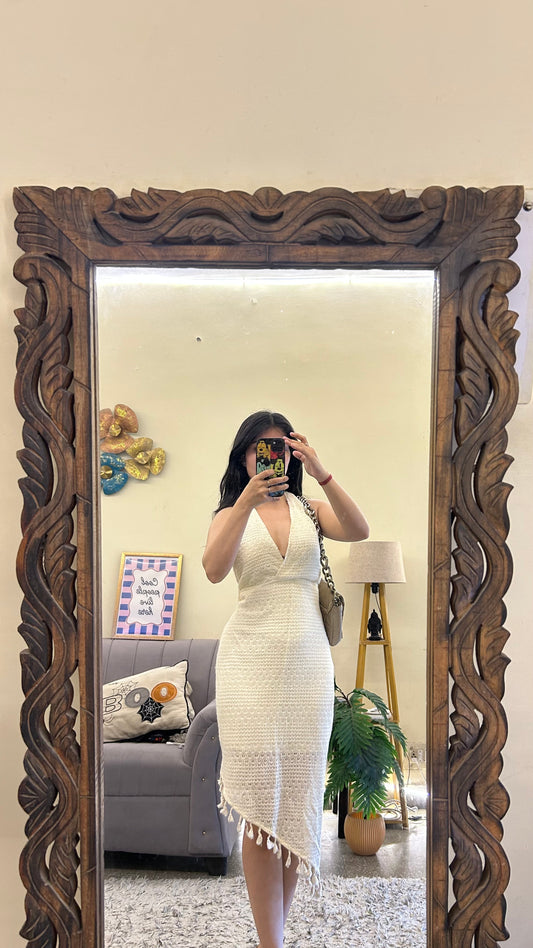 Crochet dress with lining 34-36 bust/l:42
