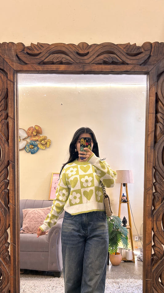 10) pintrest sweater size -  xs thrifted