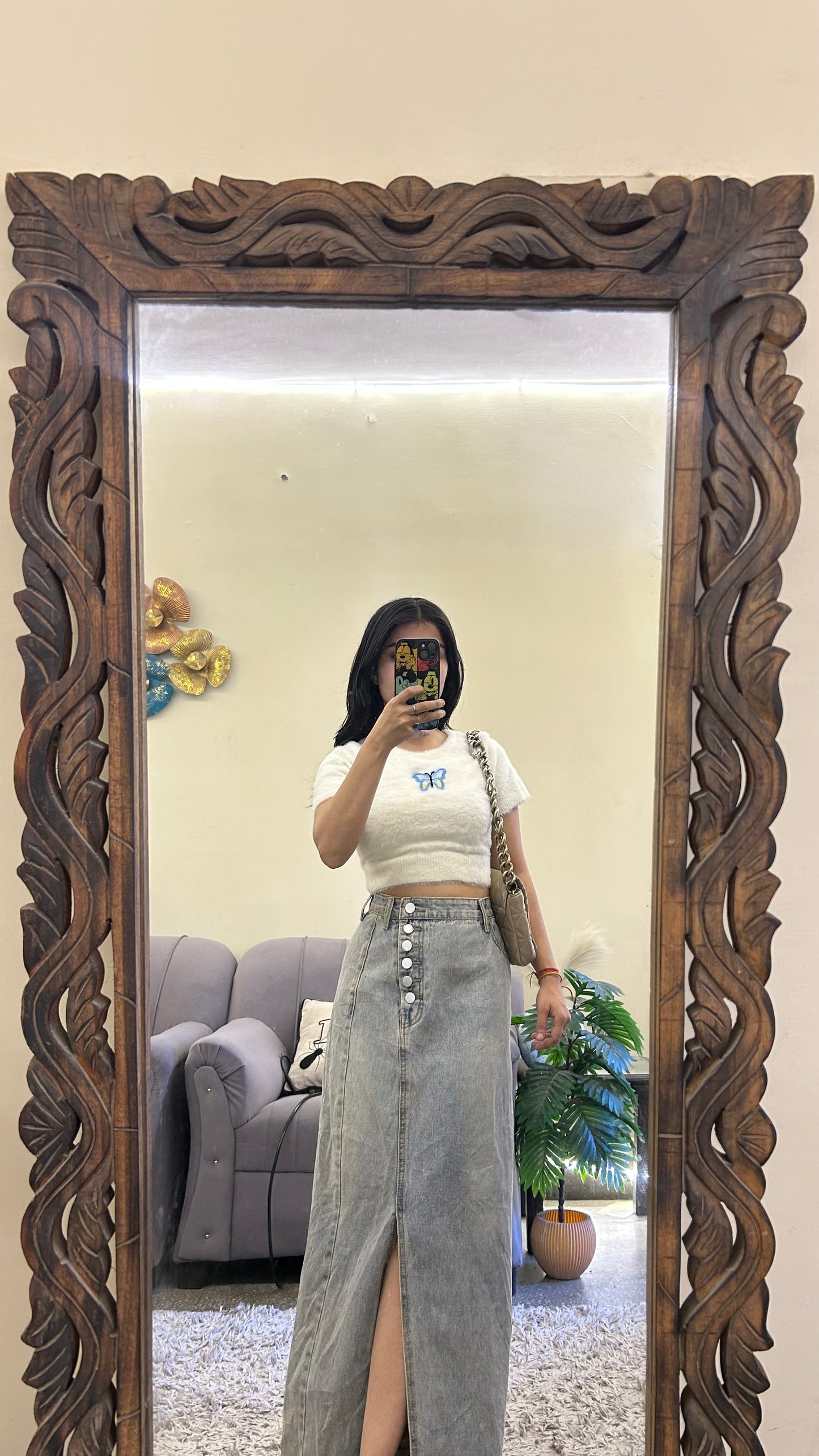 39) korean skirt 26 waist/l:35