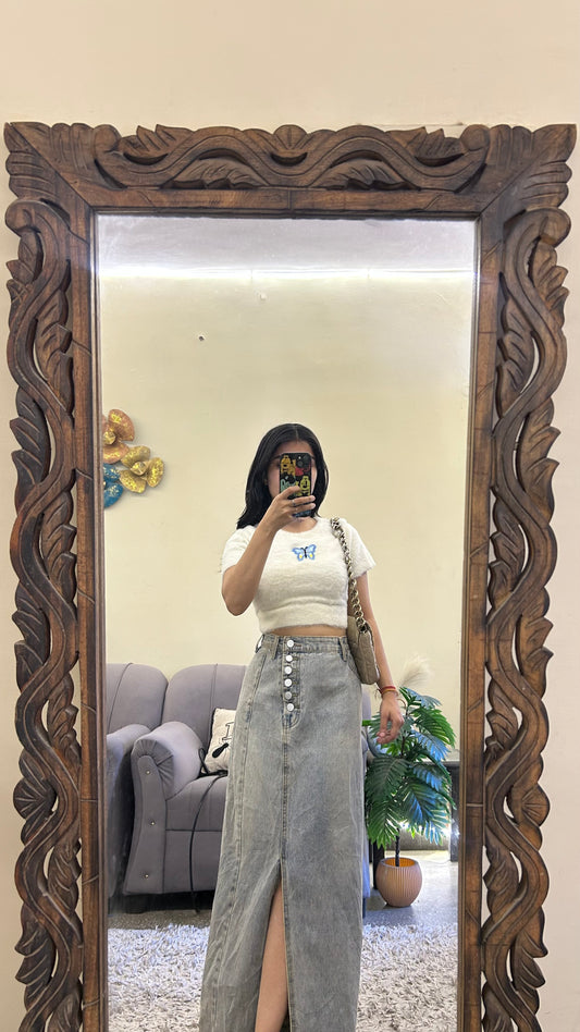 39) korean skirt 26 waist/l:35