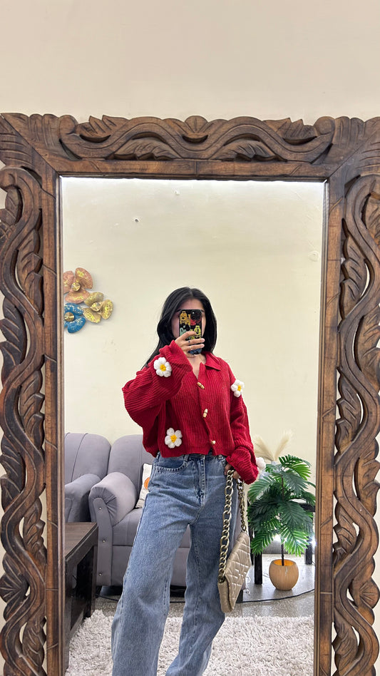 Flower cardigan S