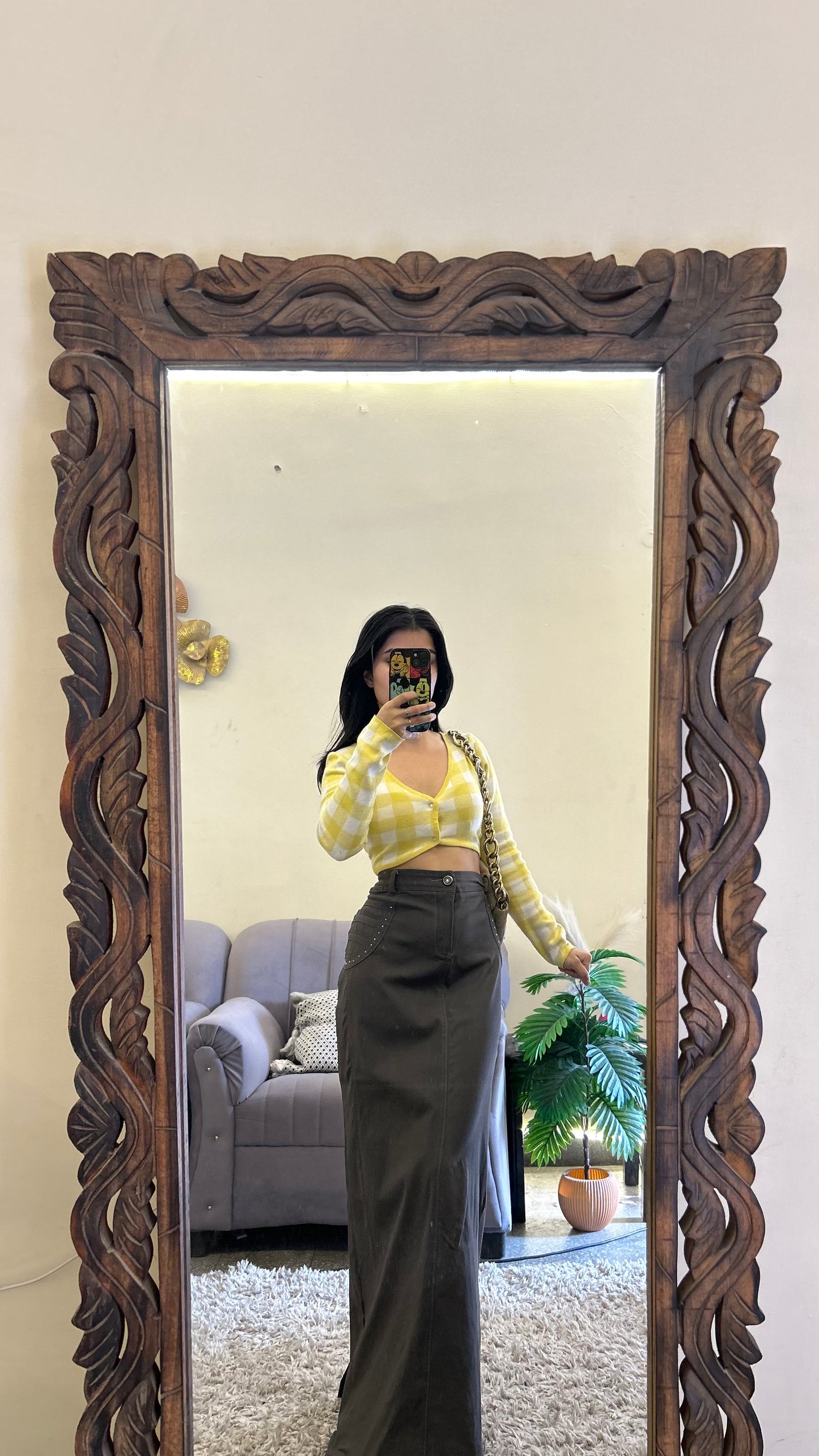 28) re Korean skirt 33-34 waist/l:39