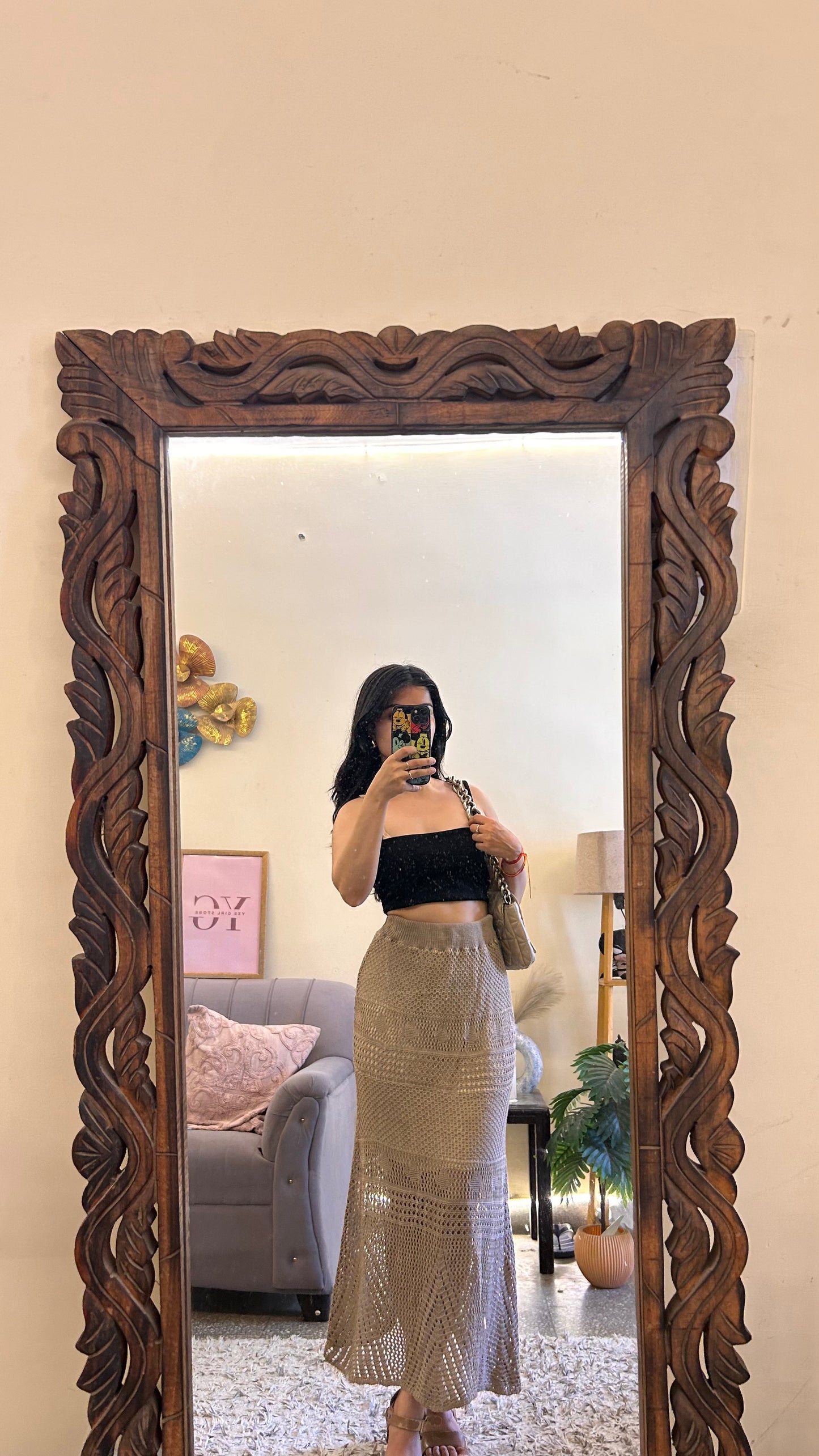 43.crochet skirt with layer waist 26-28 L-35