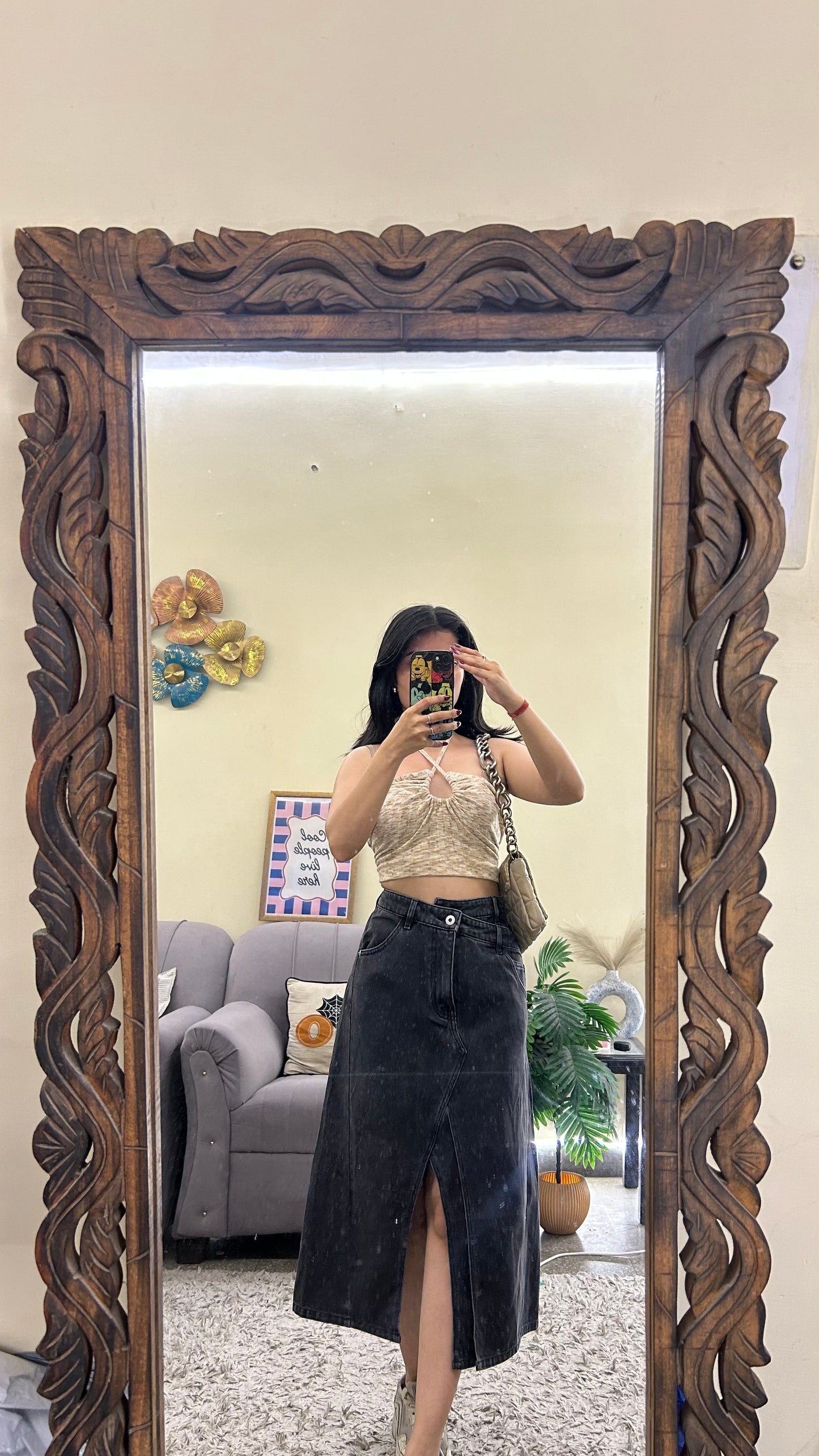 90) Korean skirt 28 waist/l:29