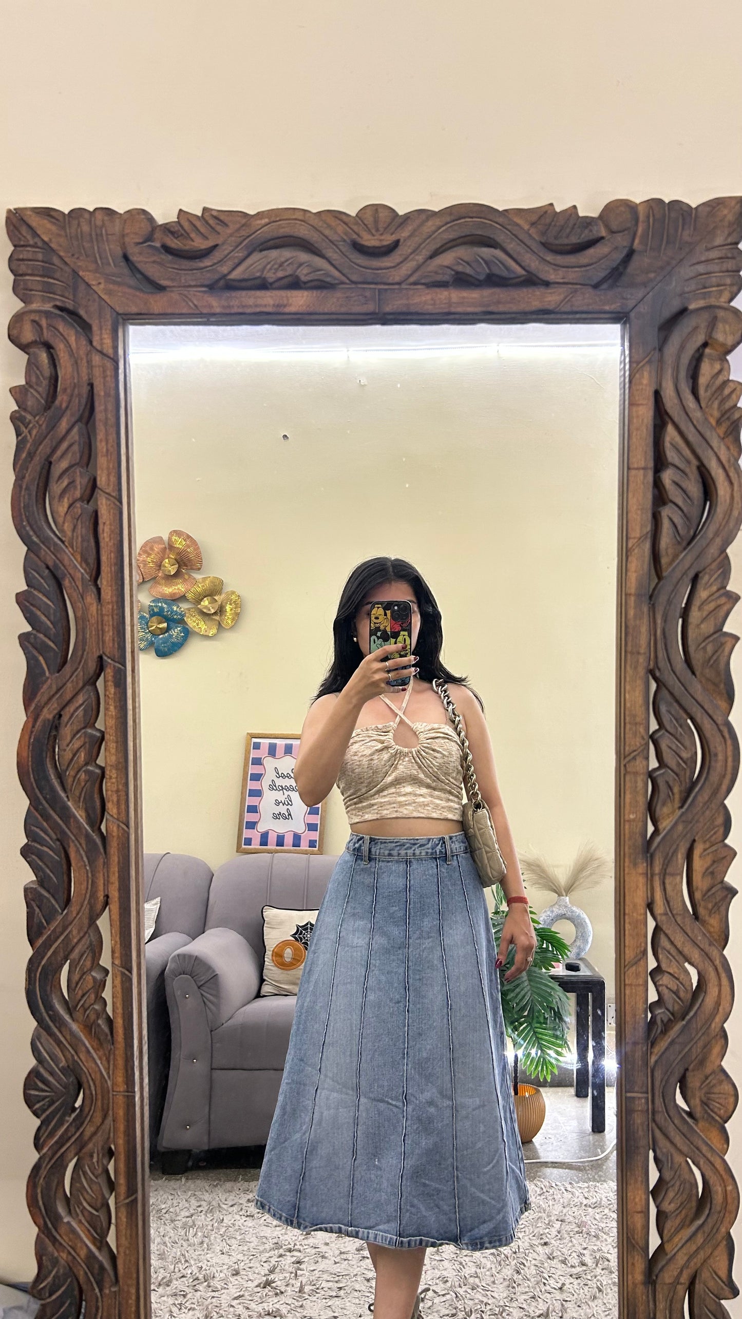 93) Korean skirt 30 waist/l:27