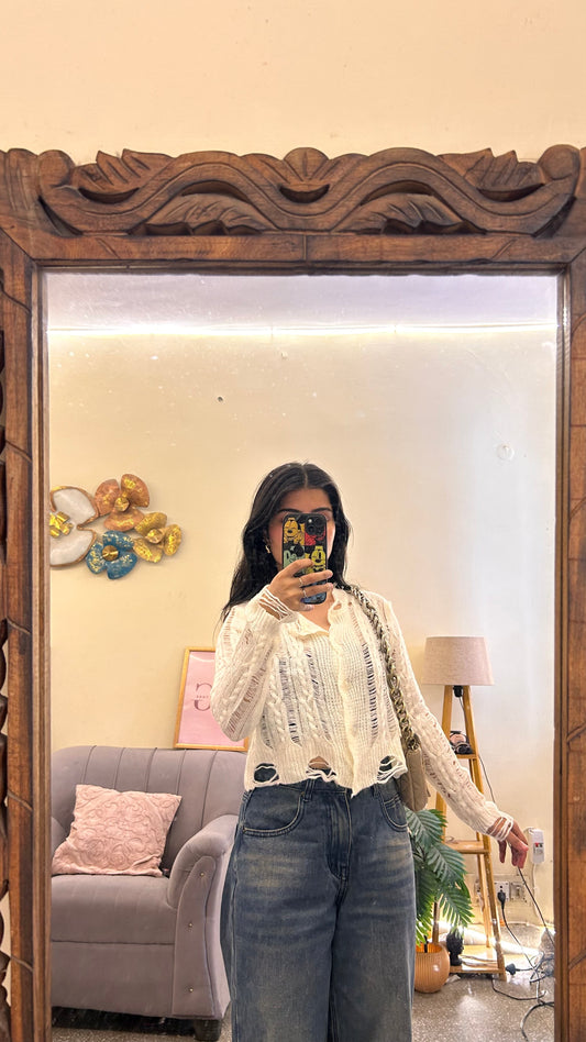 86)semi-winter cute top bust- 30-32